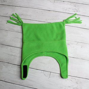Columbia Boy's Green Fleece Winter Pigtail Hat Toddler One Size Unisex